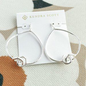 Kendra Scott Presleigh Love Knot Open Frame Earrings | Bright Silver